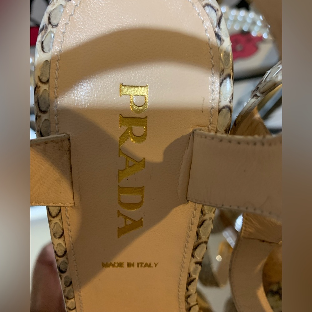 Prada Python Platform Sandals!Euc!Retail $750.00 … - image 2